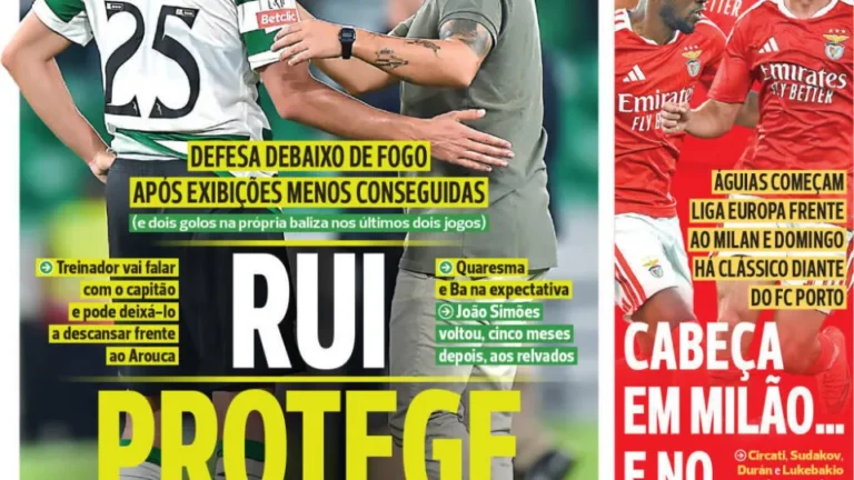 Por cá: Rui Borges protege Inácio e Froholdt acelera para o Clássico